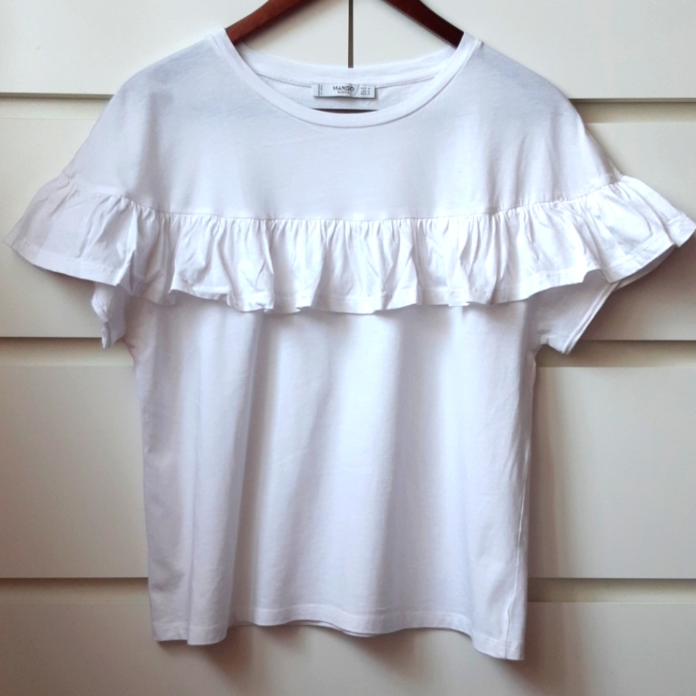 MANGO Ruffle Tee